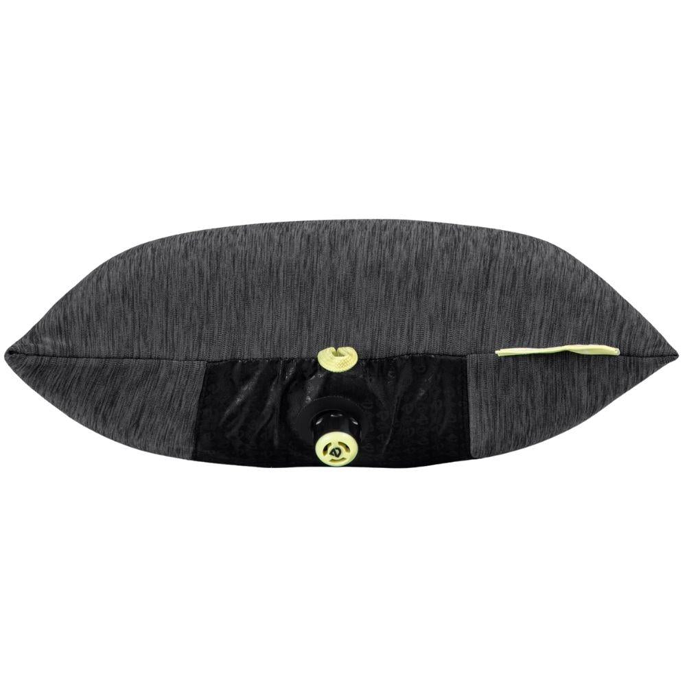 Nemo Equipment Fillo Elite Wide Ultralight Backpacking Pillow (Black Pearl/Citron) flat