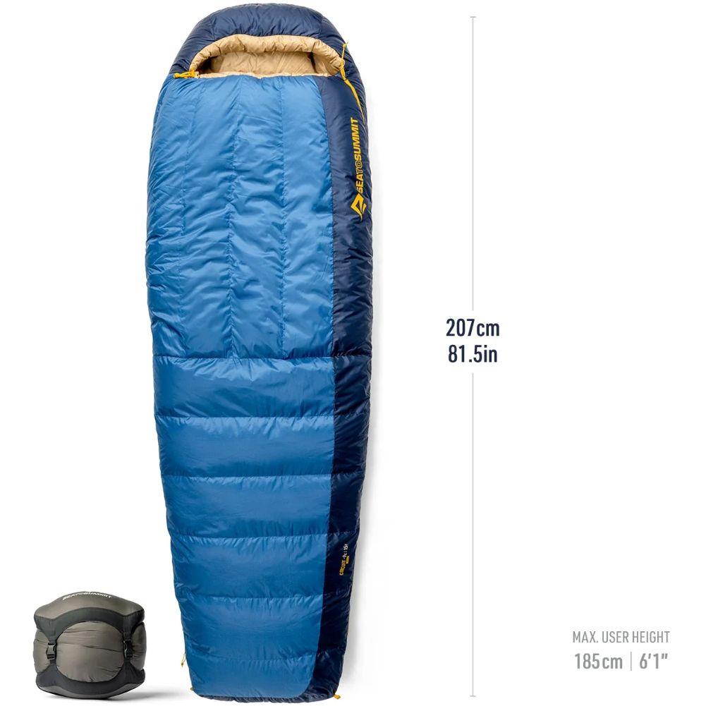 Sea to Summit Circuit Down Sleeping Bag -9c - Regular (Dark Blue) size