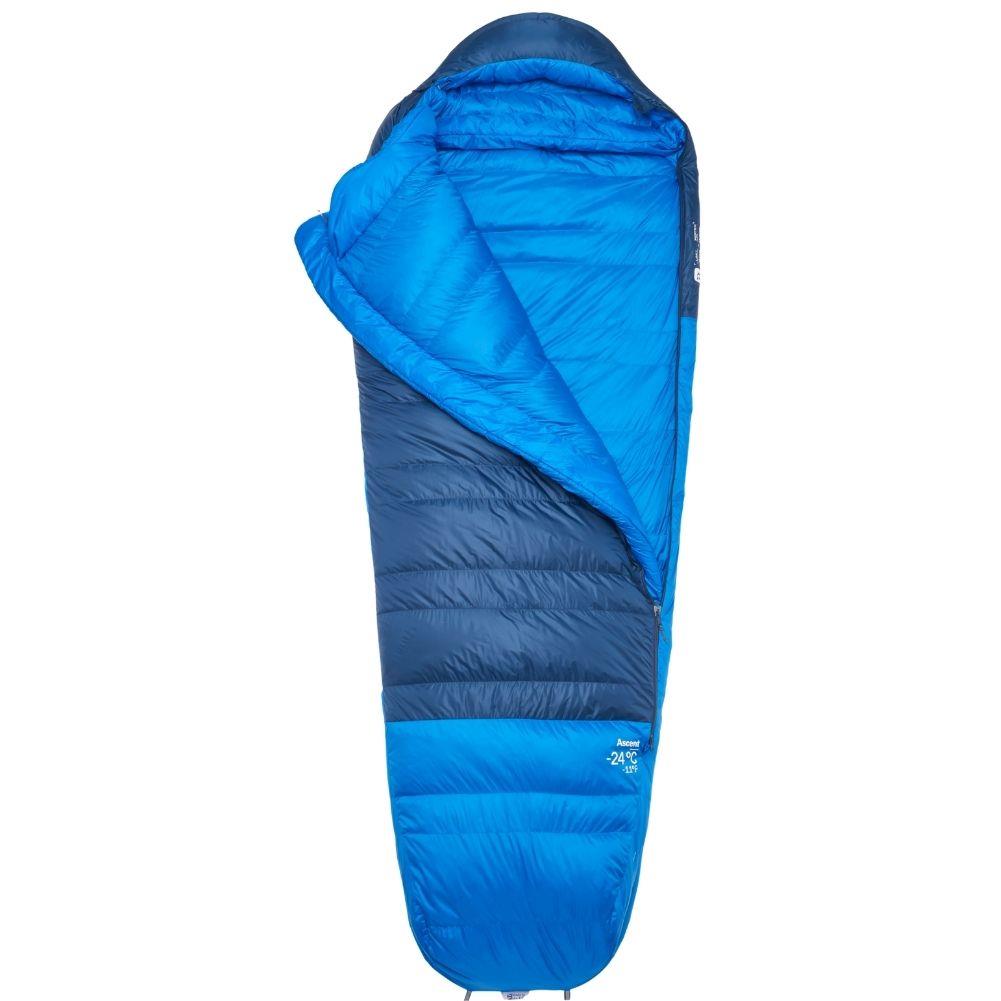 Rab Ascent Down Sleeping Bag (-24°C) Long - Left Zip (Tempest Blue/Maya Blue) openish