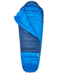 Rab Ascent Down Sleeping Bag (-24°C) Long - Left Zip (Tempest Blue/Maya Blue) openish