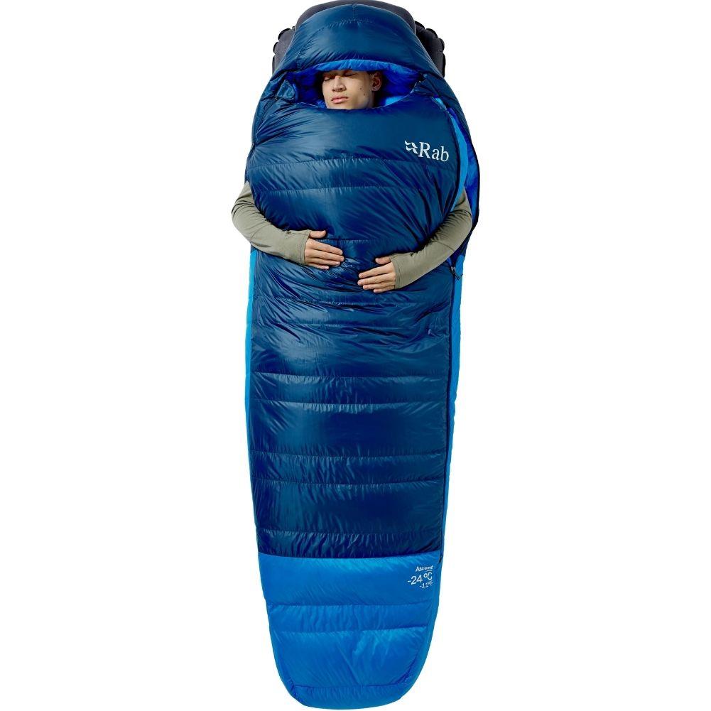 Rab Ascent Down Sleeping Bag (-24°C) Long - Left Zip (Tempest Blue/Maya Blue) hug
