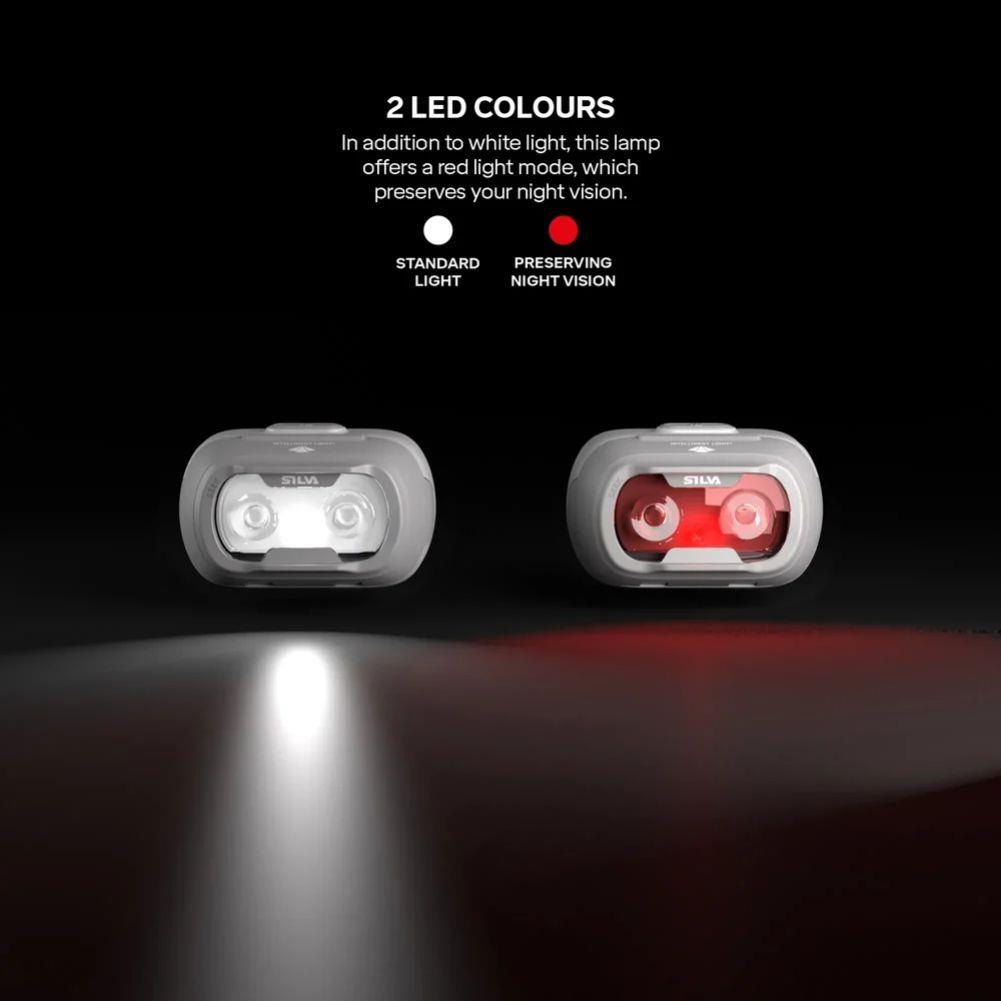 Silva Seek 600 Rechargeable Headtorch (Midnight) red light