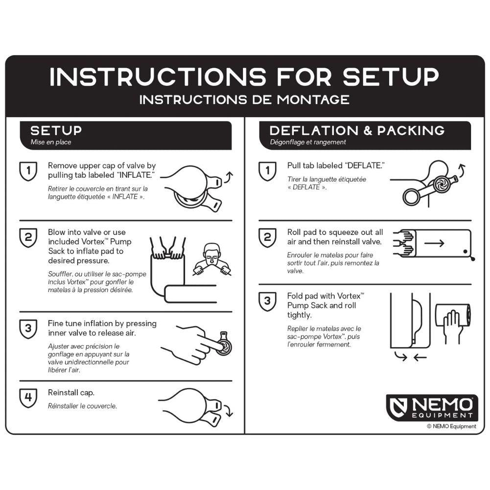 Nemo Equipment Tensor Extreme Conditions Ultralight Insulated Sleeping Pad (Long Wide) Setup